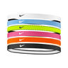 Nike Flex Classic Haarband 6er Pack Unisex - pink, weiß