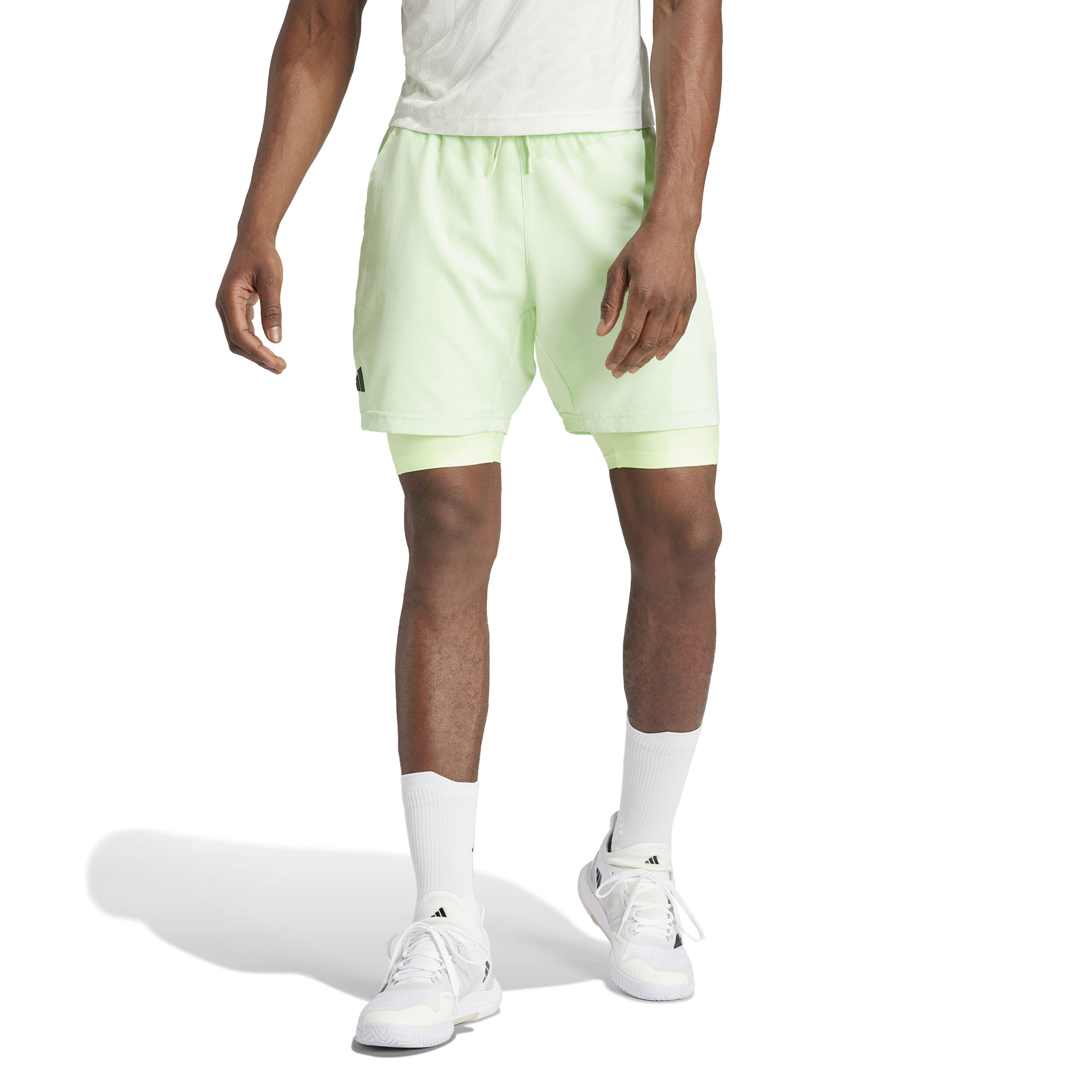adidas Set With Tight Shorts Herren Hellgrun online kaufen Tennis Point DE