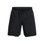 Under Armour Bekleidung Under Armour Launch 5 Inch 2-in-1 Shorts Herren-Schwarz