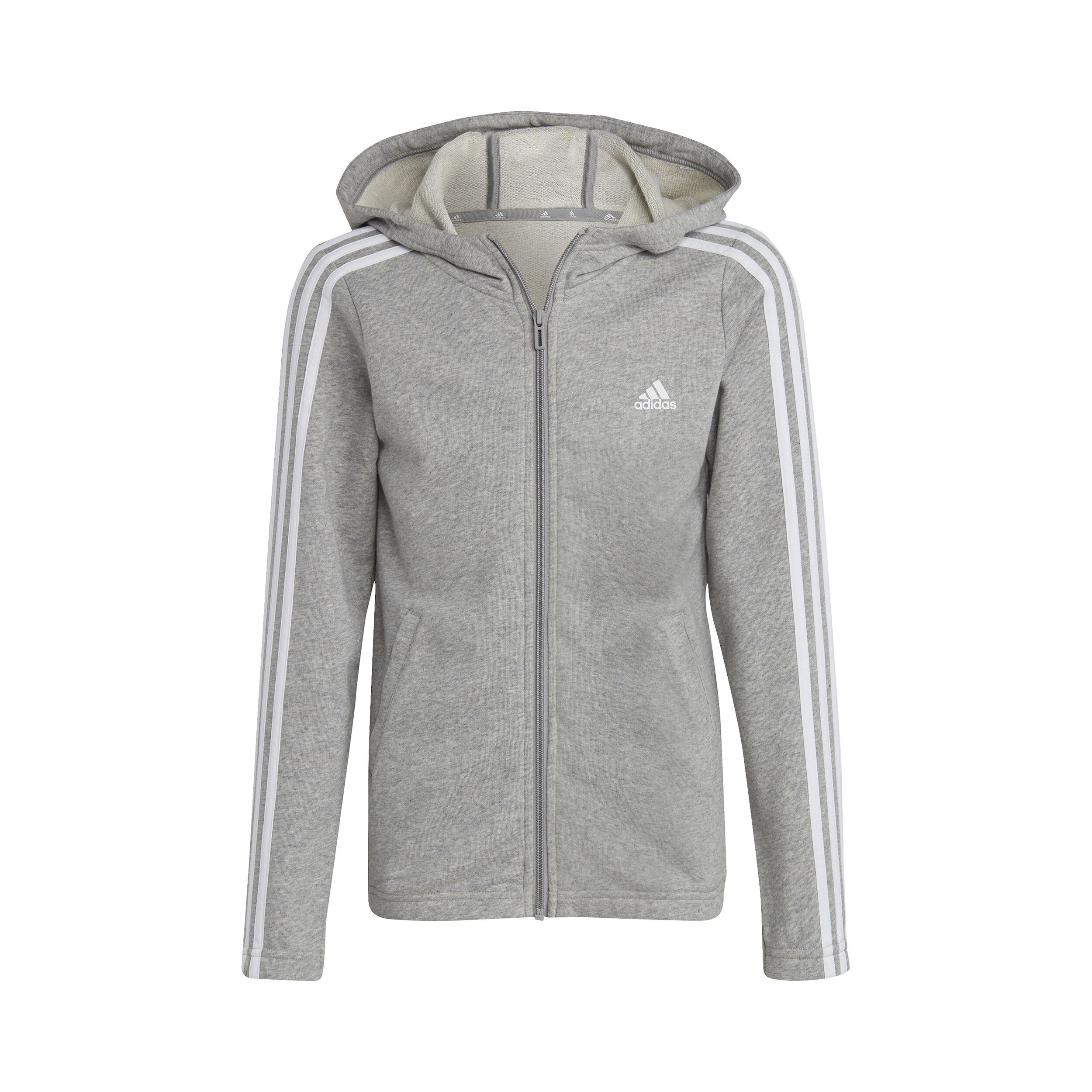 adidas 3 Stripes Sweatjacke Madchen Grau online kaufen Tennis Point DE