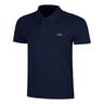 Ribbed Collar Polo Herren - blau, wei&szlig;