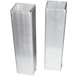 Tegra Platzbedarf Tegra Bodenh&uuml;lsen Im Doppelpack,Vierkant-Silber