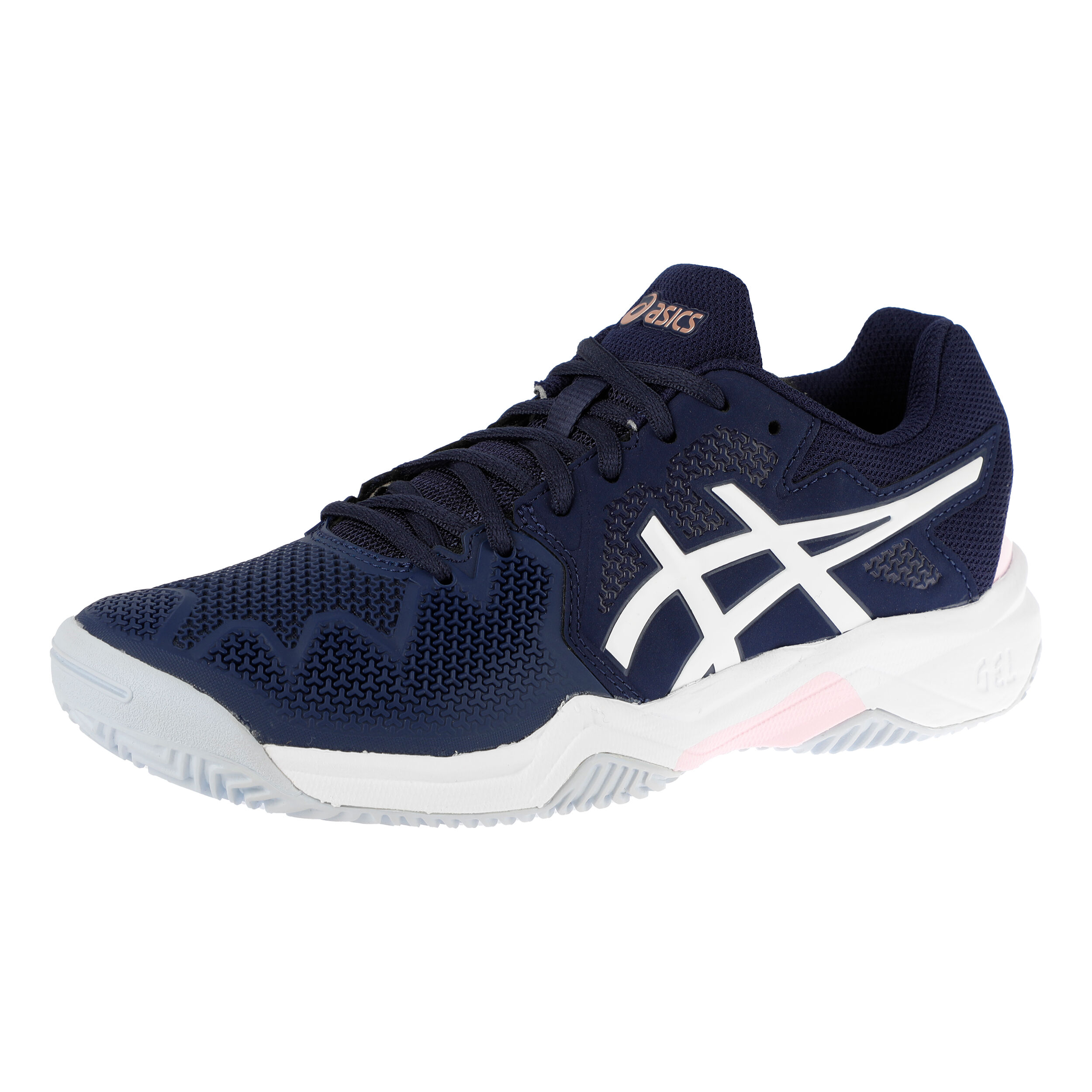 Gel Resolution 8 Clay Sandplatzschuh Kinder Dunkelblau WeiB