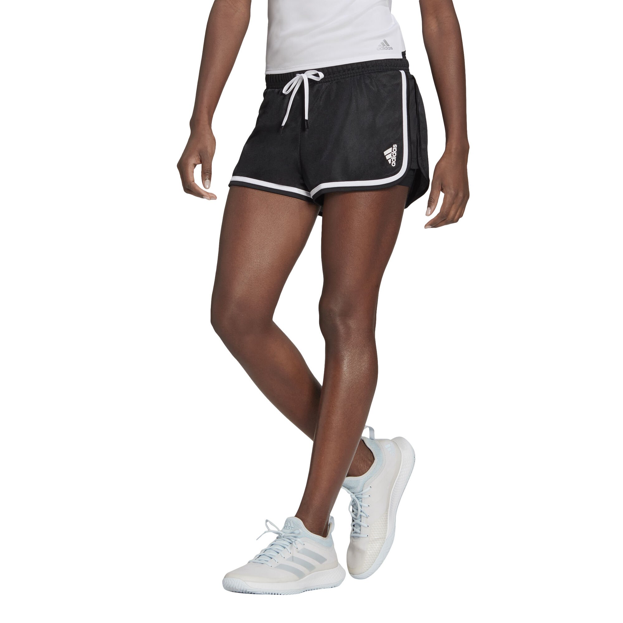 Black and white adidas shorts womens outlet