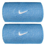 Nike Bekleidung Nike Swoosh Classic Doublewide Schweißband Unisex - blau, weiß