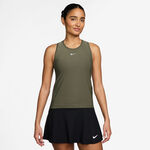 Nike Tennisbekleidung Nike Dri-FIT Victory Tank-Top Damen - oliv, wei&szlig;