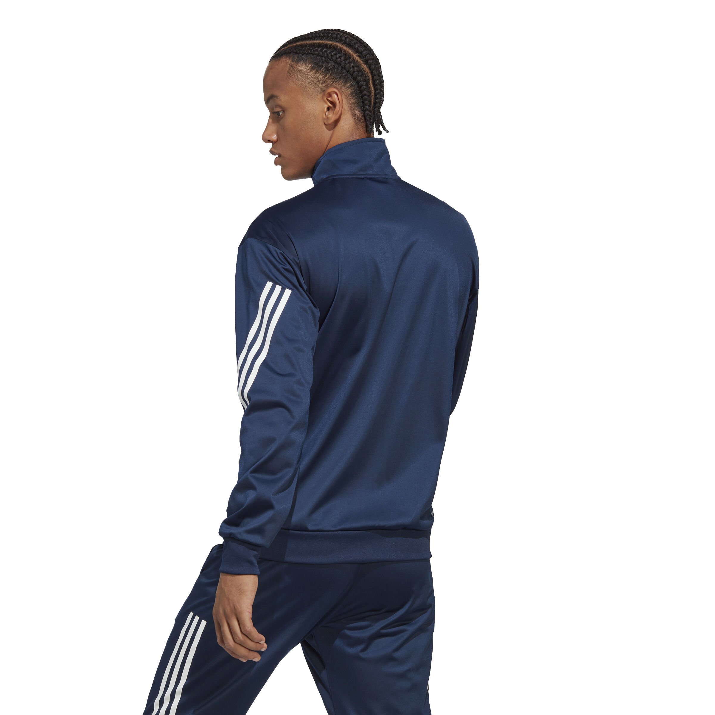 3 Stripes Knit Trainingsjacke Herren Dunkelblau WeiB