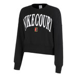 Nike Bekleidung Nike Court Phoenix Fleece Crew Heritage Sweatshirt Damen-Schwarz,Schwarz
