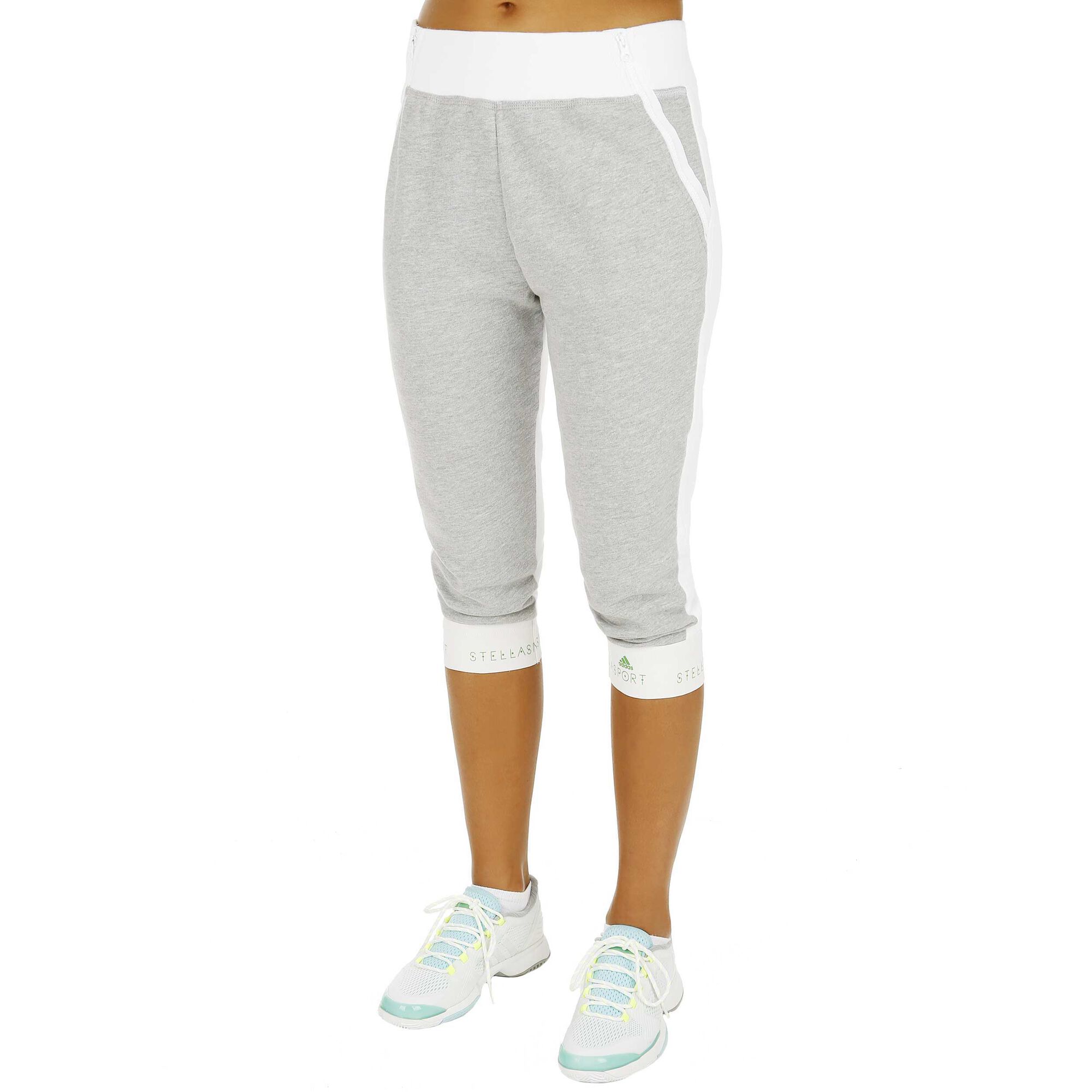 Adidas Stellasport 3 4 Sweat Pant Capri Hose Damen Weiss Grau Online Kaufen Tennis Point