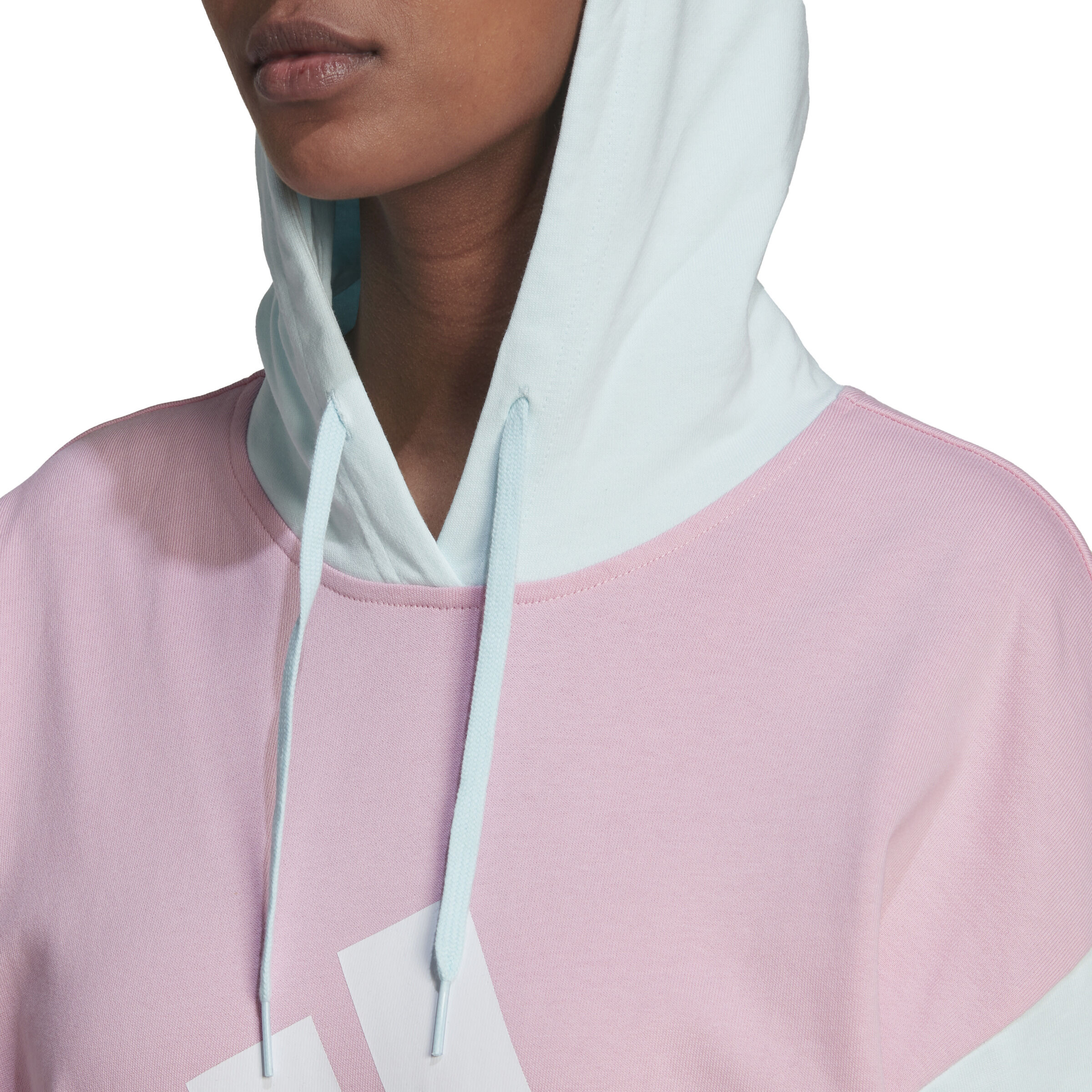 Color Block French Terry Hoody Damen Pink