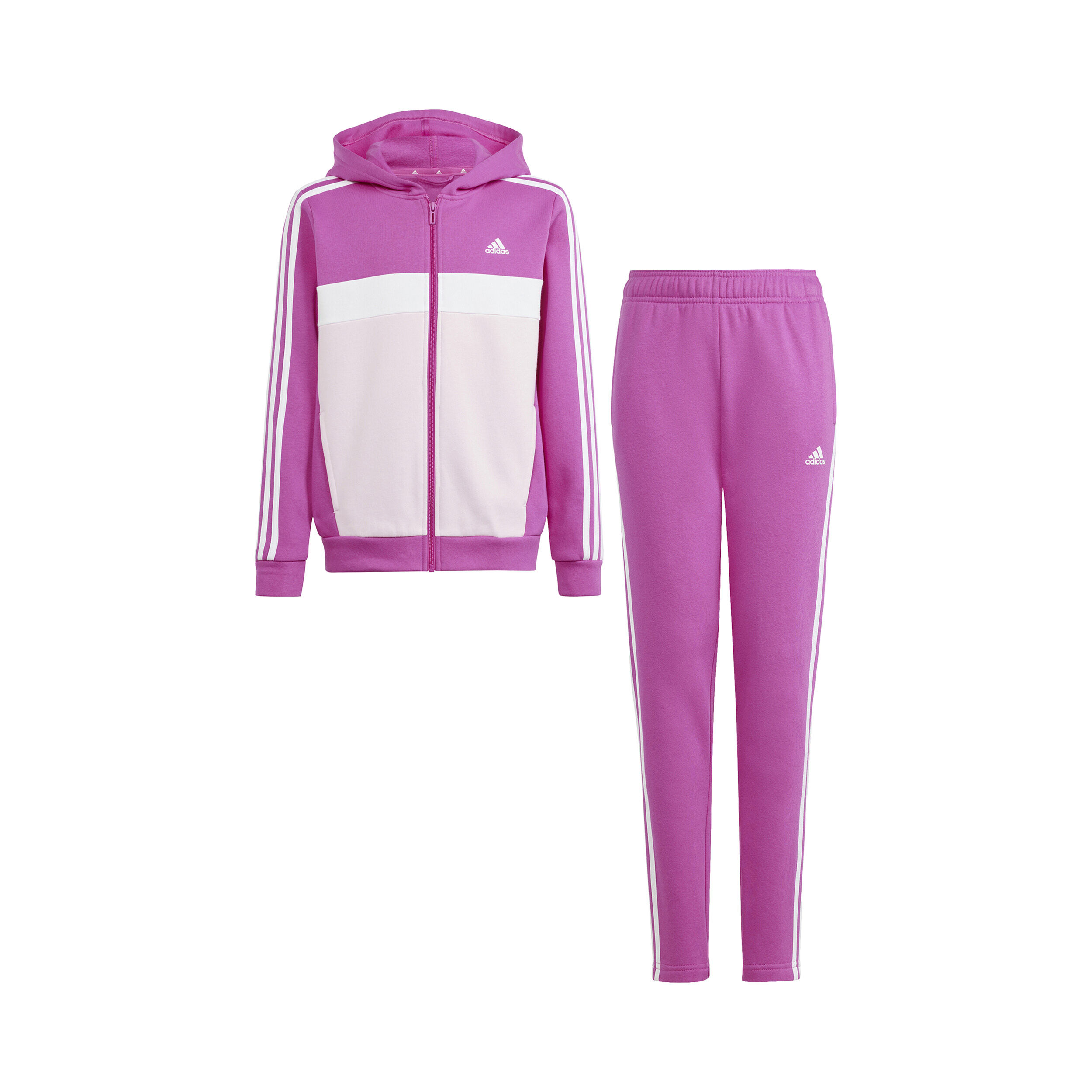 adidas 3 Stripes Trainingsanzug M dchen Pink Rosa online kaufen