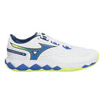 Mizuno Tennisschuhe Mizuno Wave Enforce Tour 2 Sandplatzschuh Herren - wei&szlig;, blau