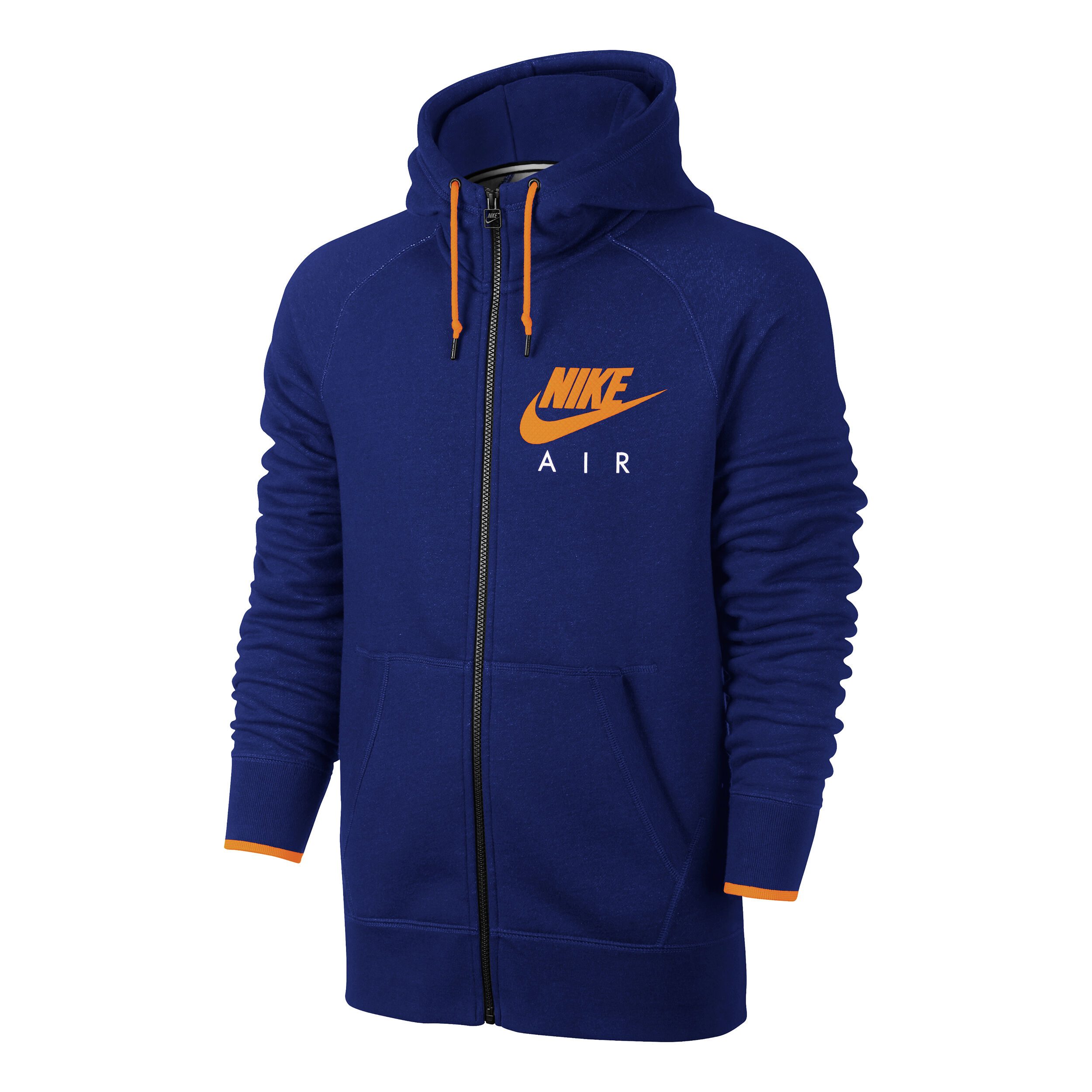 AW77 Heritage Fleece Full Zip Hoody Herren Dunkelblau Orange