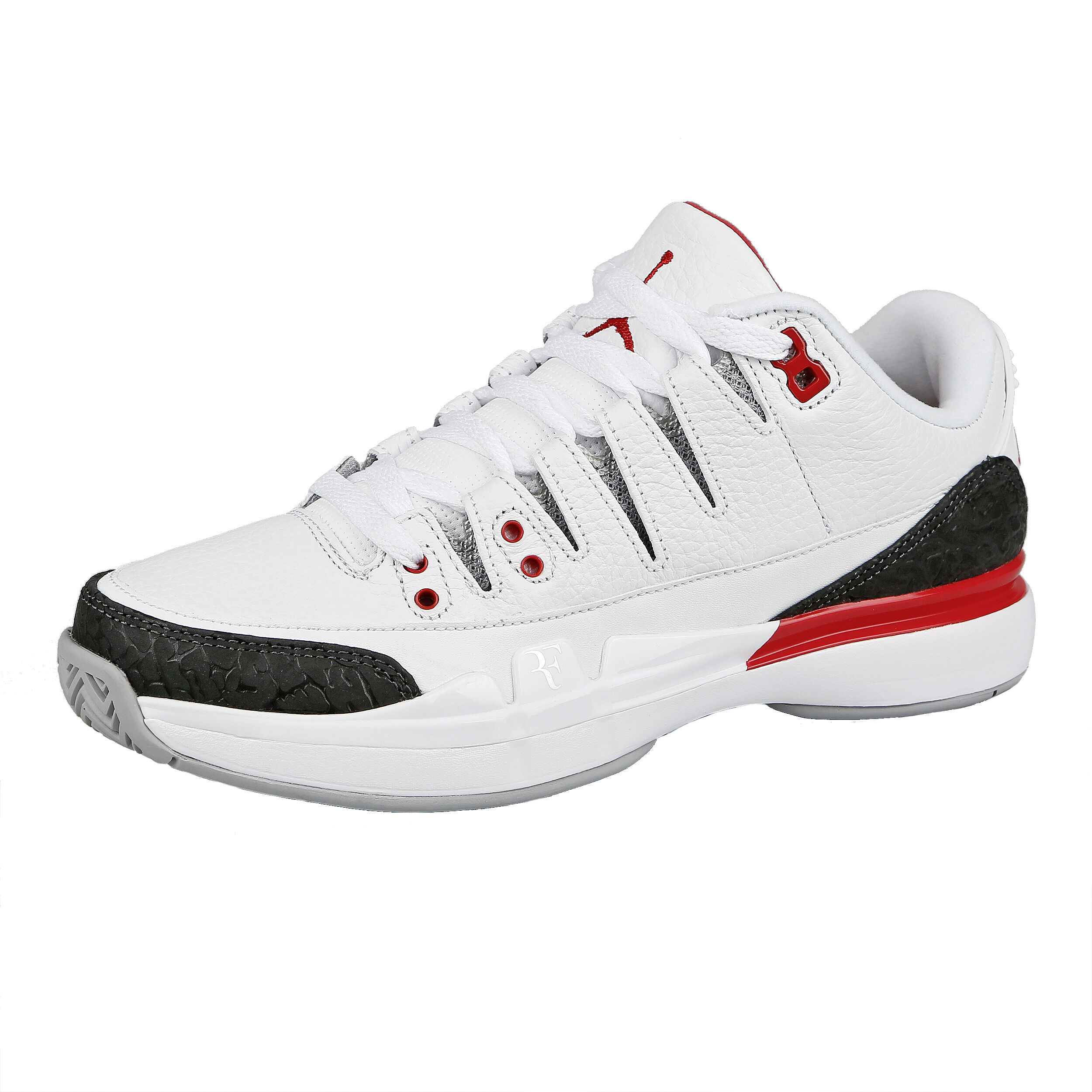 Roger Federer Zoom Vapor Air Jordan 3 Allcourtschuh Herren Wei Schwarz