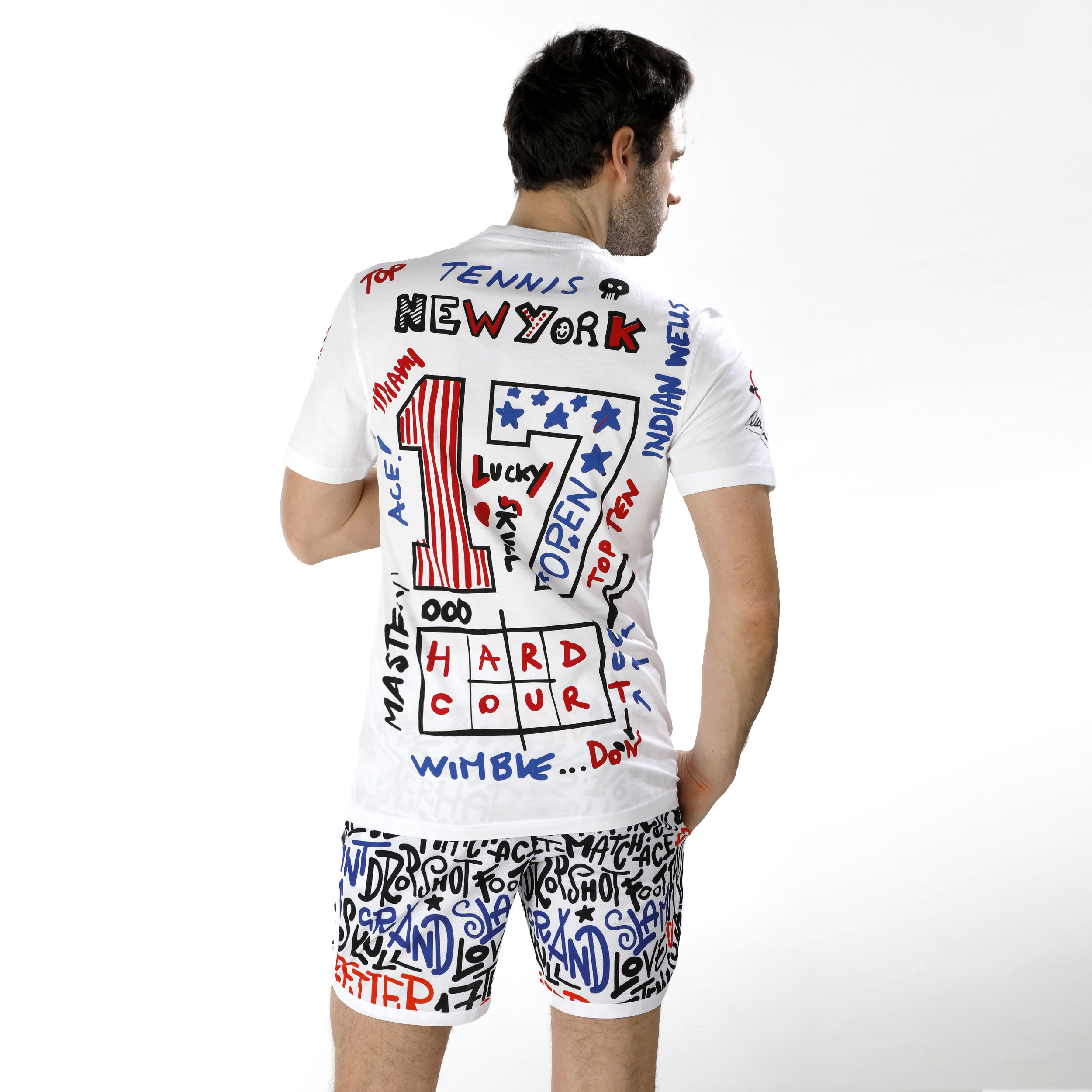Hydrogen Graffiti T-Shirt Special Edition Herren Weiß