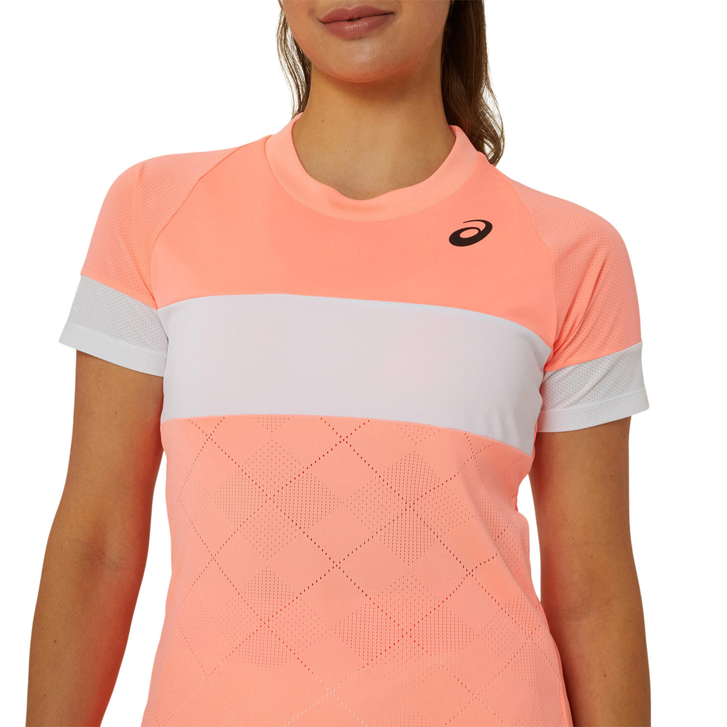 Asics t shirt femme orange sales