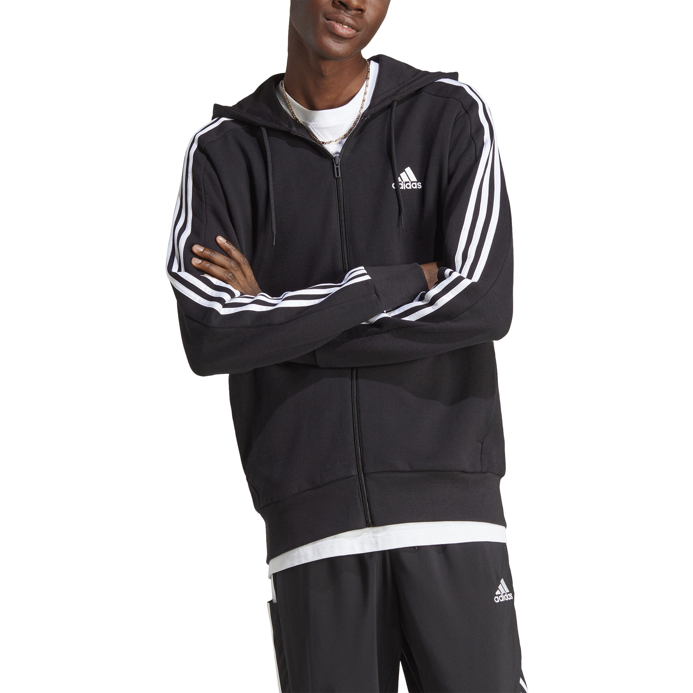 adidas Essentials French Terry 3 Stripes Full Zip Sweatjacke