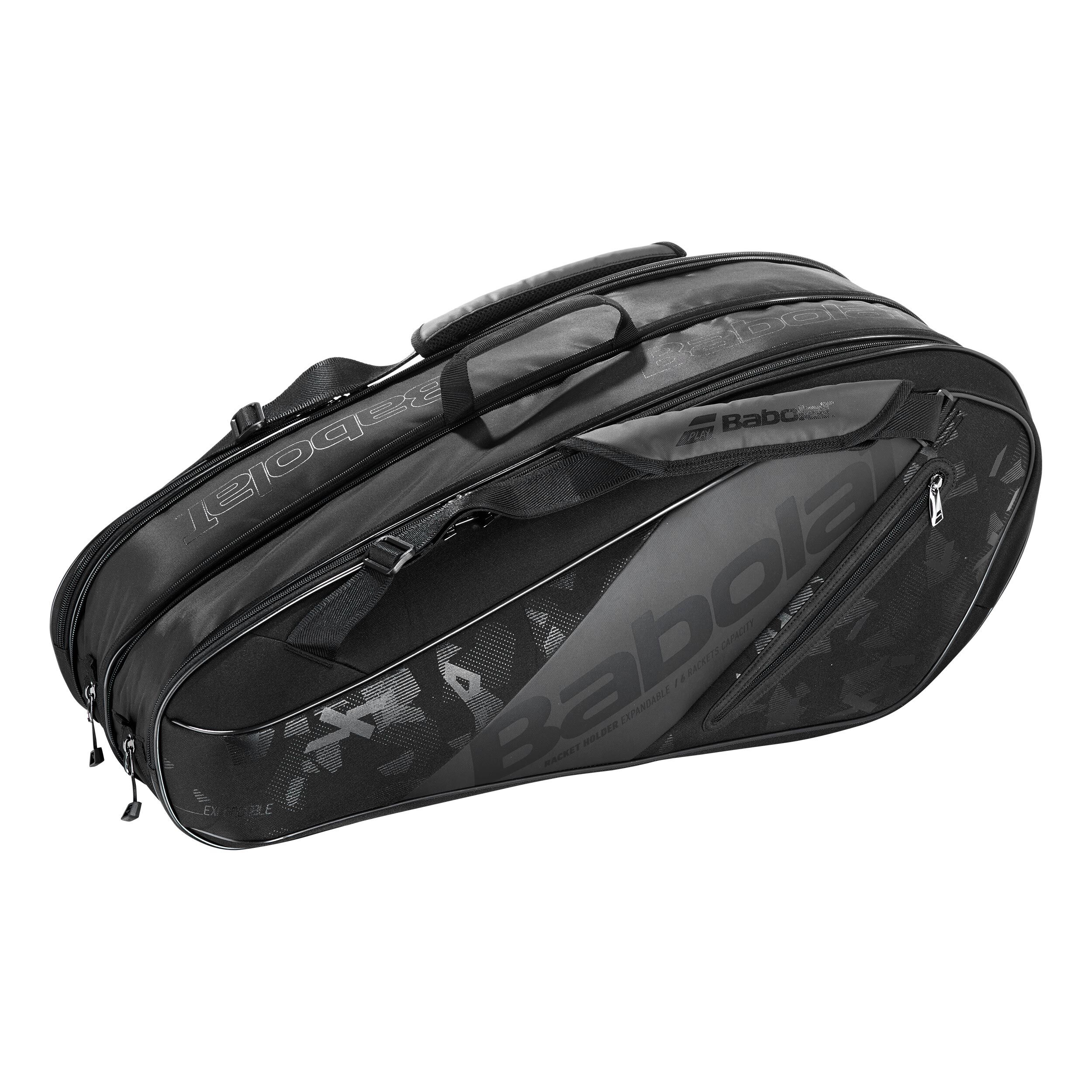 RH Expandable Team Schlagertasche 9er Schwarz Schwarz Glanzend