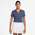 Nike Bekleidung Nike Court Heritage Crop Polo Damen-Blaugrau