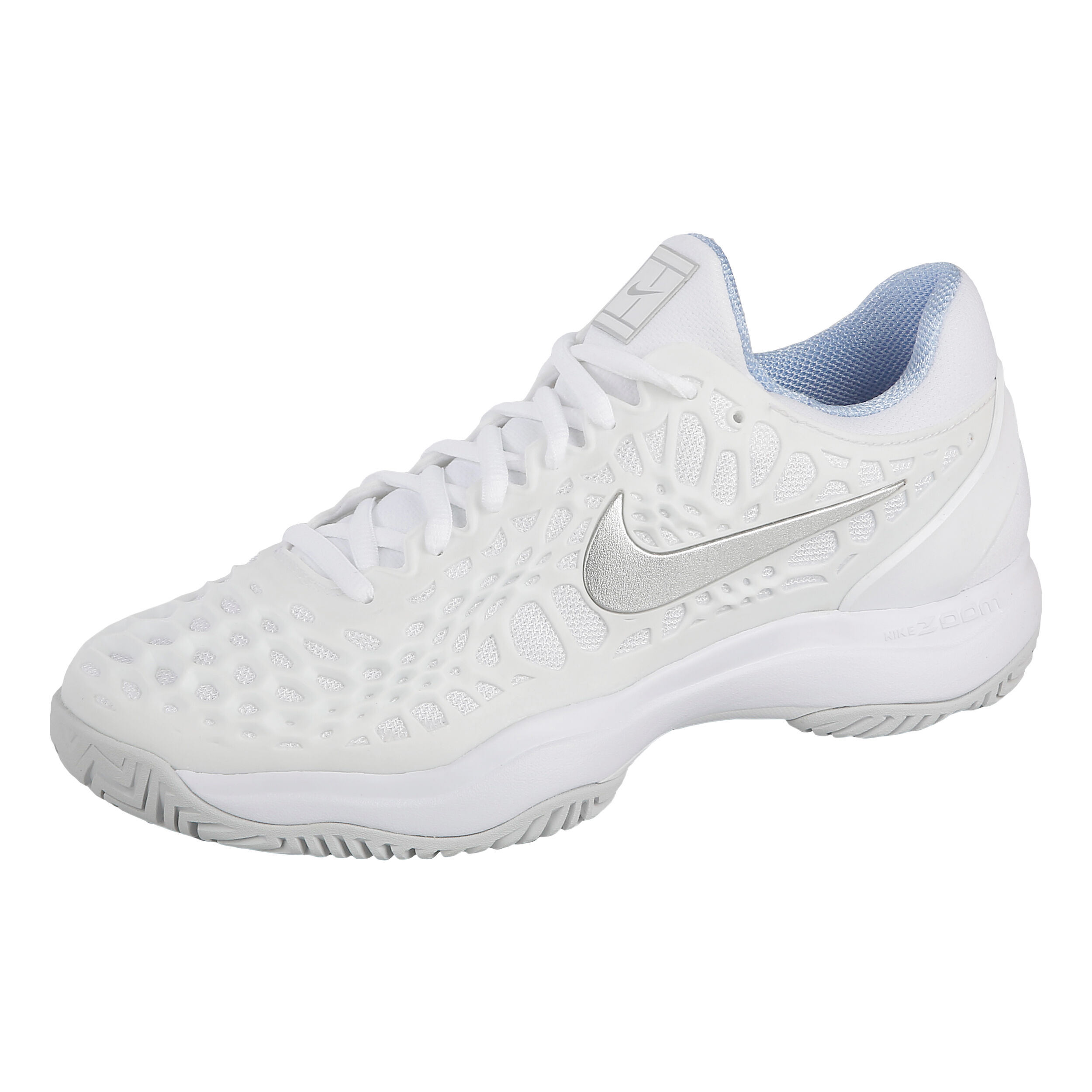 Zoom Cage 3 Allcourtschuh Damen WeiB Silber