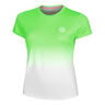 Crew Gradiant T-Shirt Damen-Neongrün,Weiß