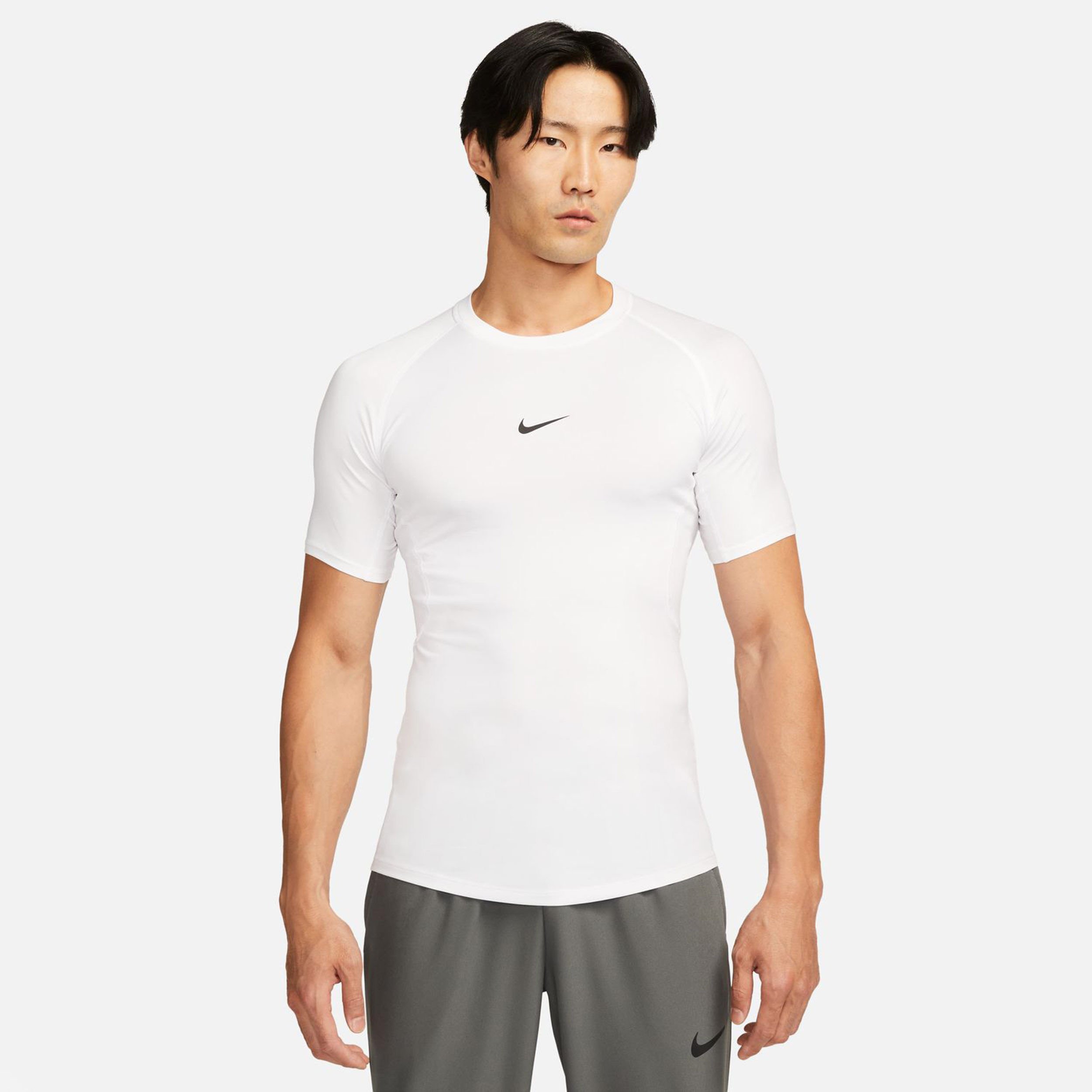 Dri Fit Pro Tight Fitness T Shirt Herren WeiB Schwarz