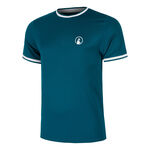 Quiet Please Bekleidung Quiet Please Create Break Ringer T-Shirt Herren-Petrol,Wei&szlig;