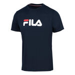 Fila Bekleidung Fila Logo T-Shirt Herren-Dunkelblau,Wei&szlig;