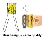 Tennis-Point Premium Tennisball 18x 4er plus Ballkorb