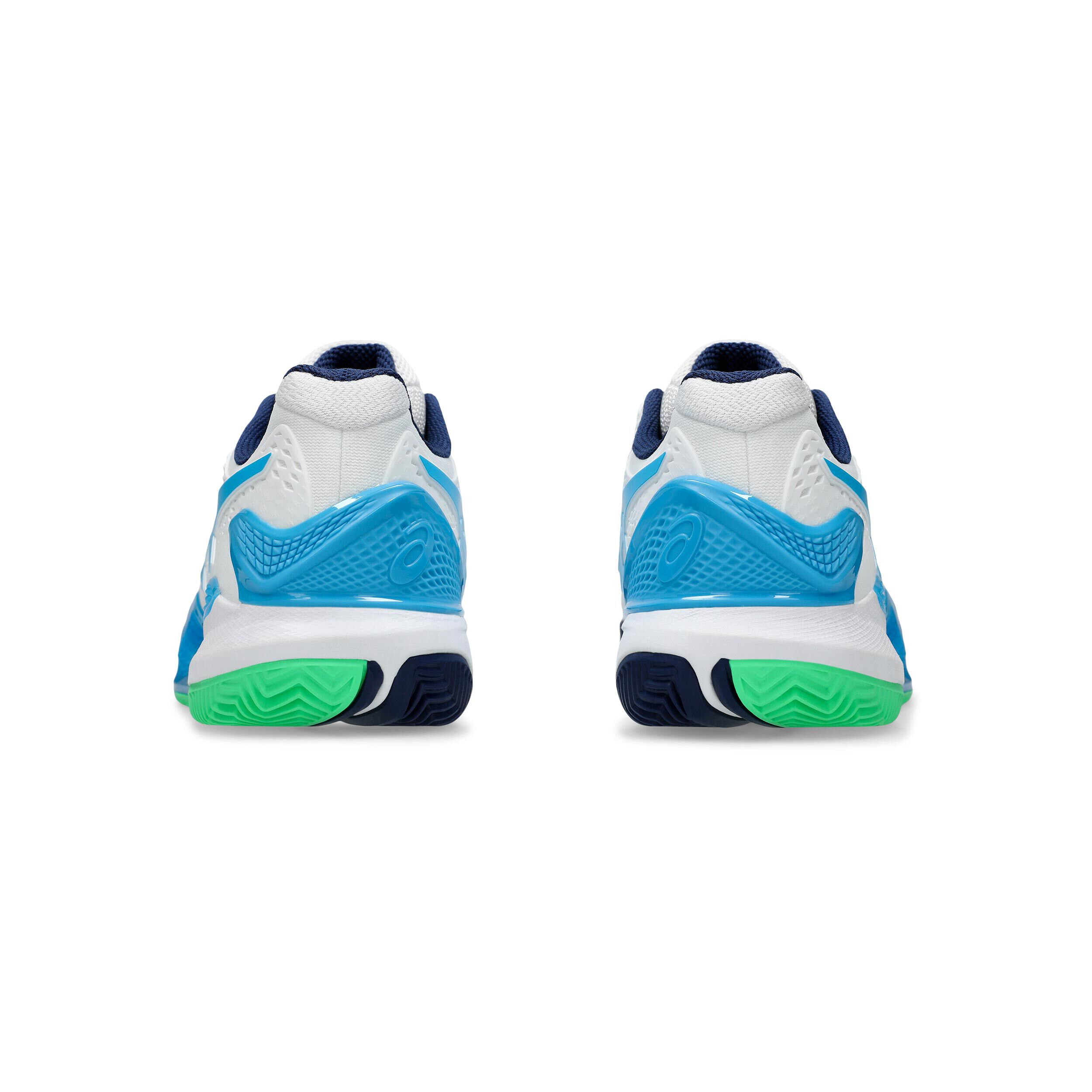 Gel Resolution 9 Clay Sandplatzschuh Herren WeiB Hellblau