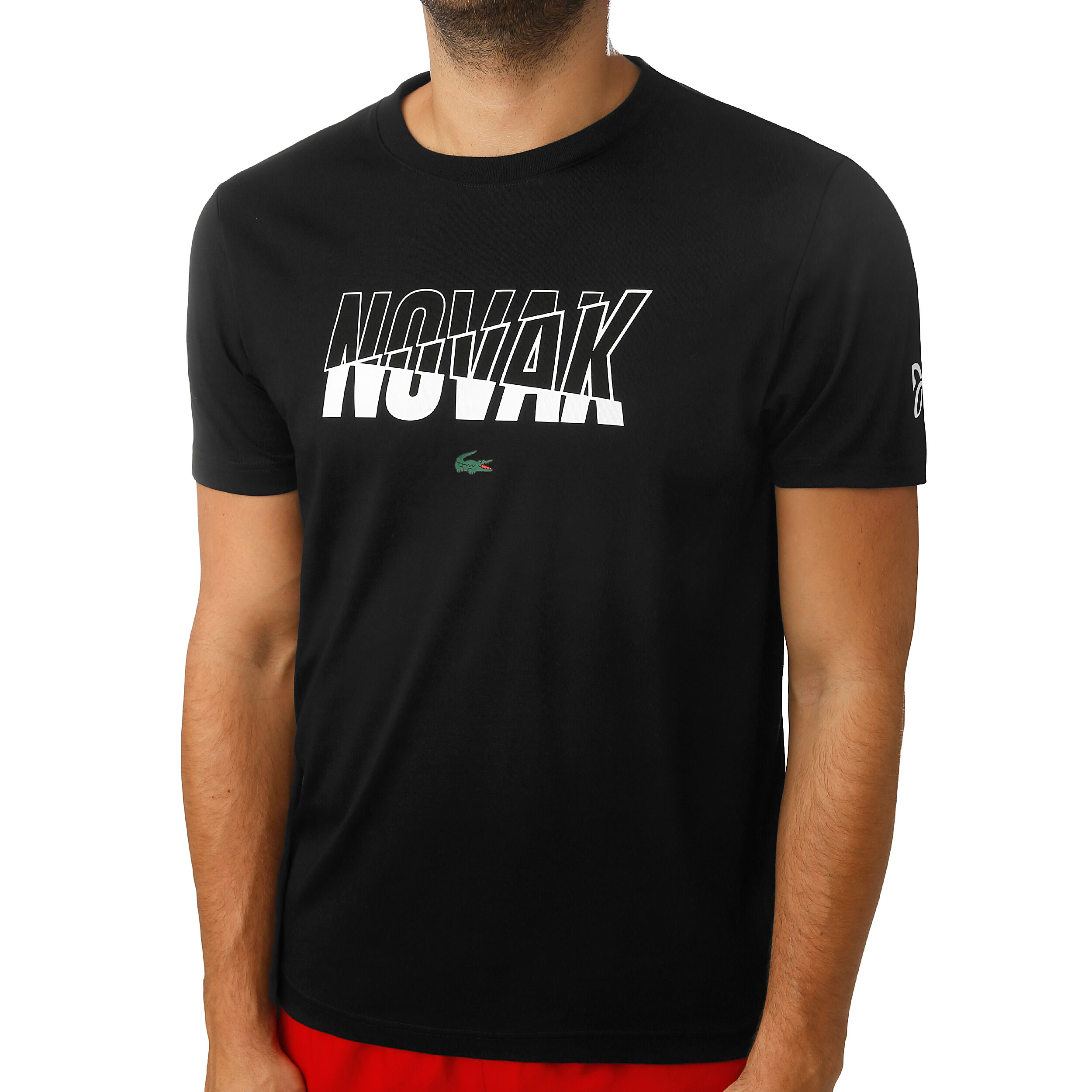 Novak Djokovic T Shirt Herren Schwarz WeiB