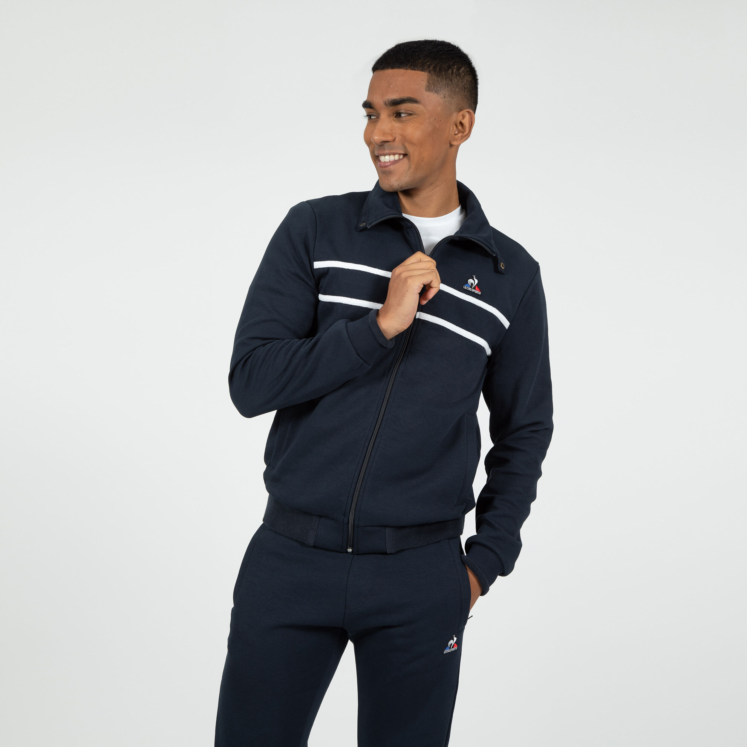 No. 1 Full Zip Sweatjacke Herren Dunkelblau