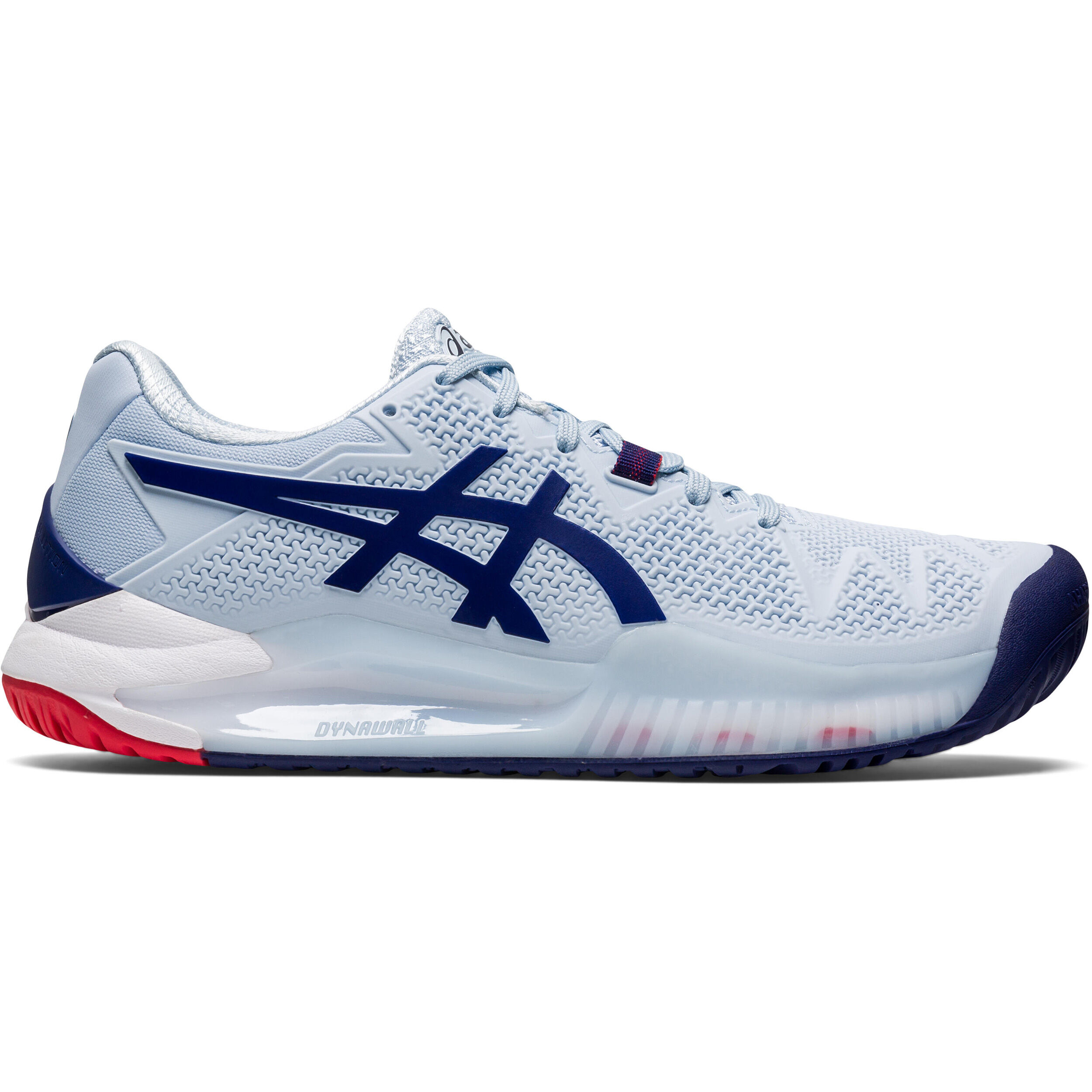 Gel Resolution 8 Allcourtschuh Damen Hellblau Blau