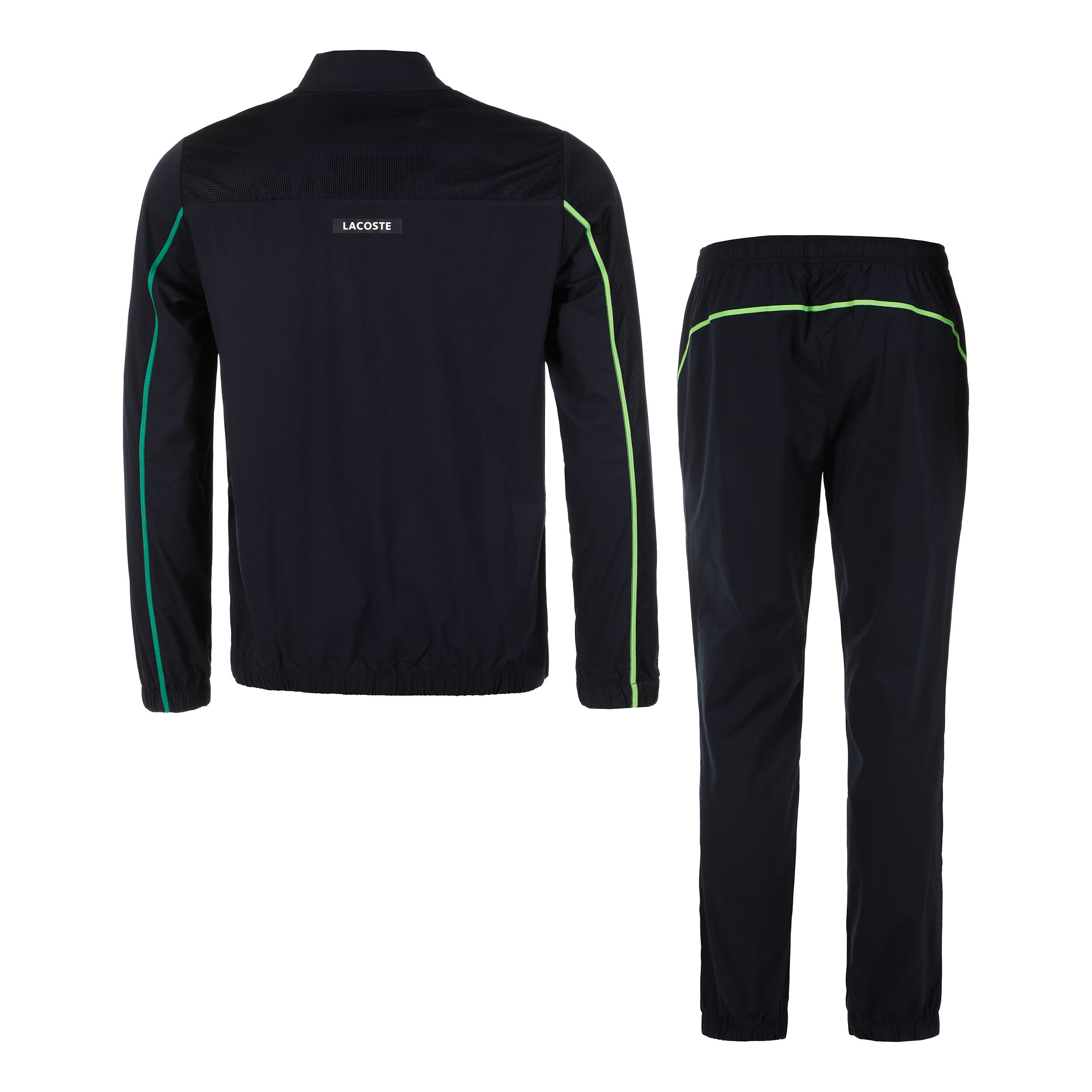 All black lacoste tracksuit best sale