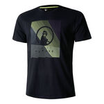 Quiet Please Bekleidung Quiet Please Linear T-Shirt Herren-Dunkelblau