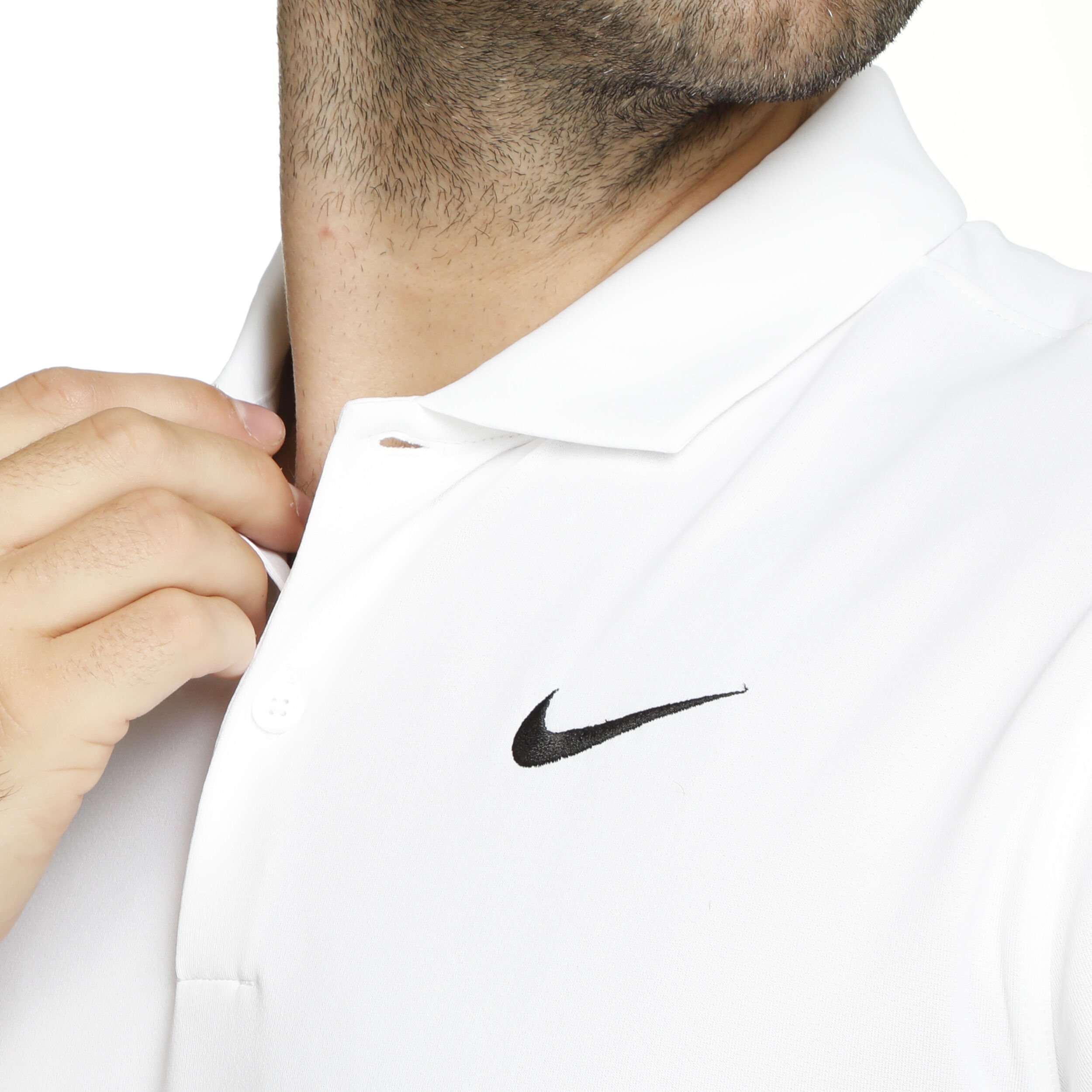 White dri fit polo shirt cheap