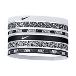Nike Bekleidung Nike Printed Haarband 6er Pack-Weiß,Schwarz