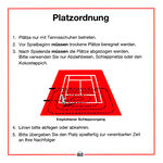 Tegra Platzbedarf Tegra Platzordnung Schild Mit Pflegeanweisung-Weiß,Rot