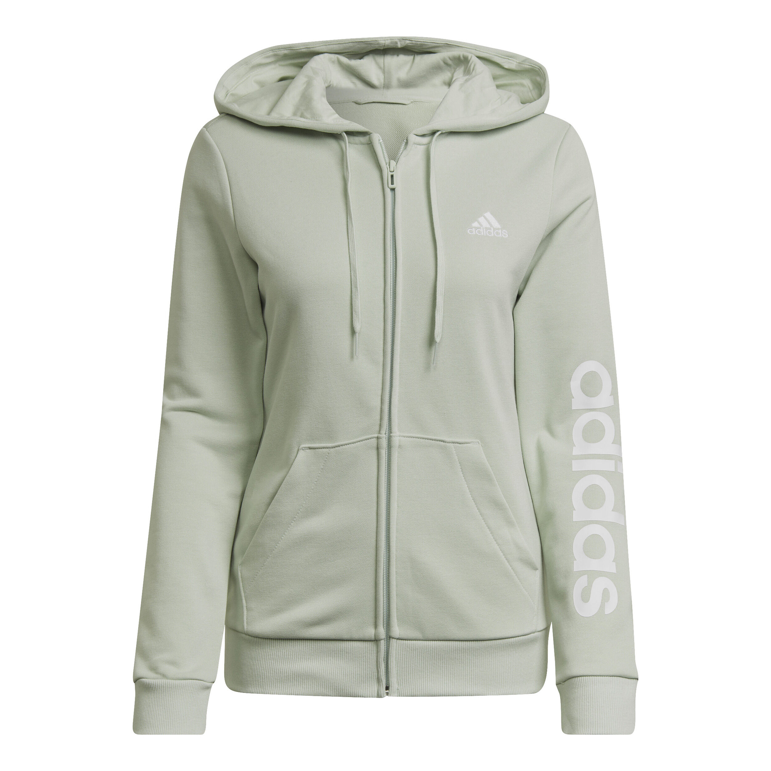 adidas Linear French Terry Sweatjacke Damen Hellgrun online kaufen Tennis Point DE