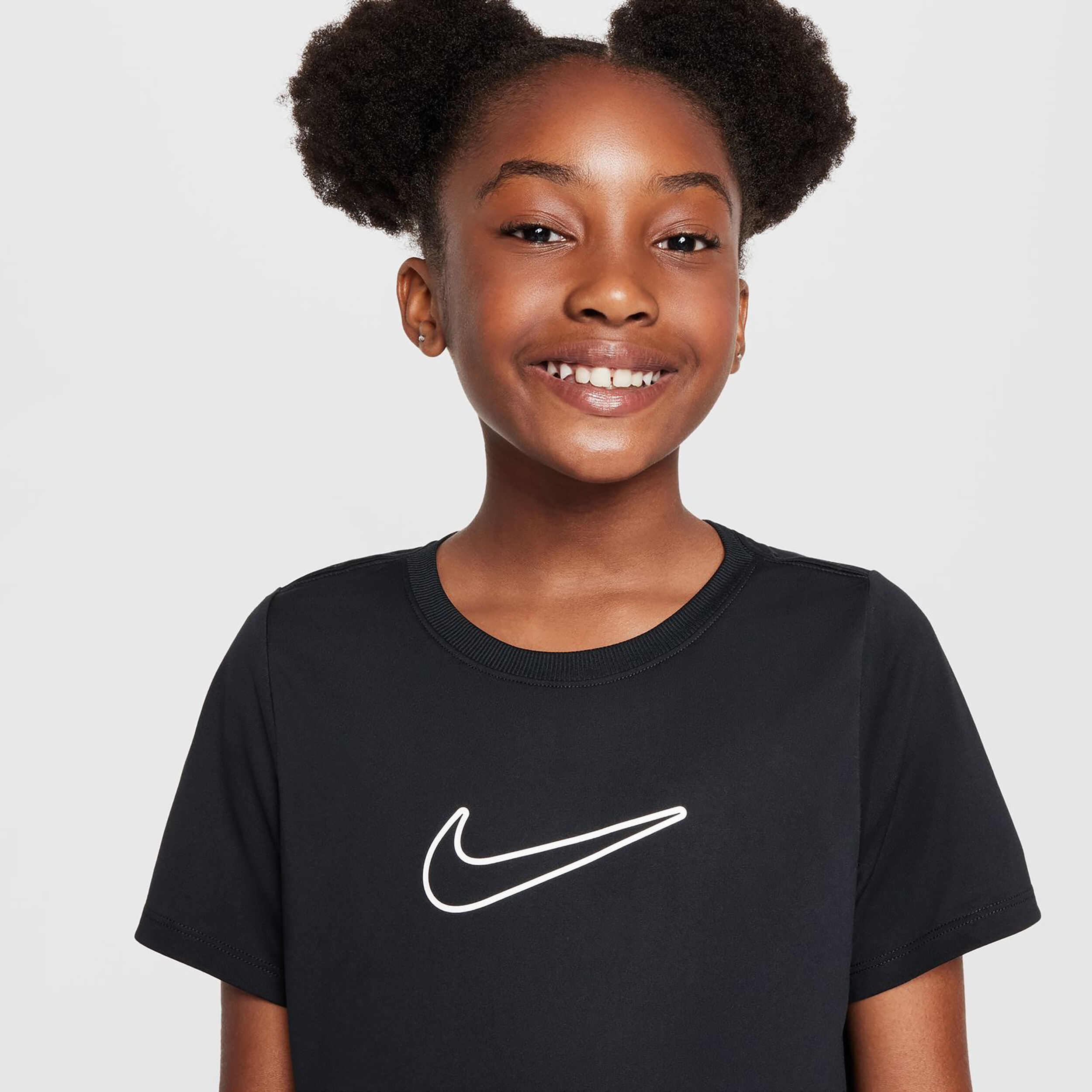 Dri Fit One STD T Shirt Madchen Schwarz
