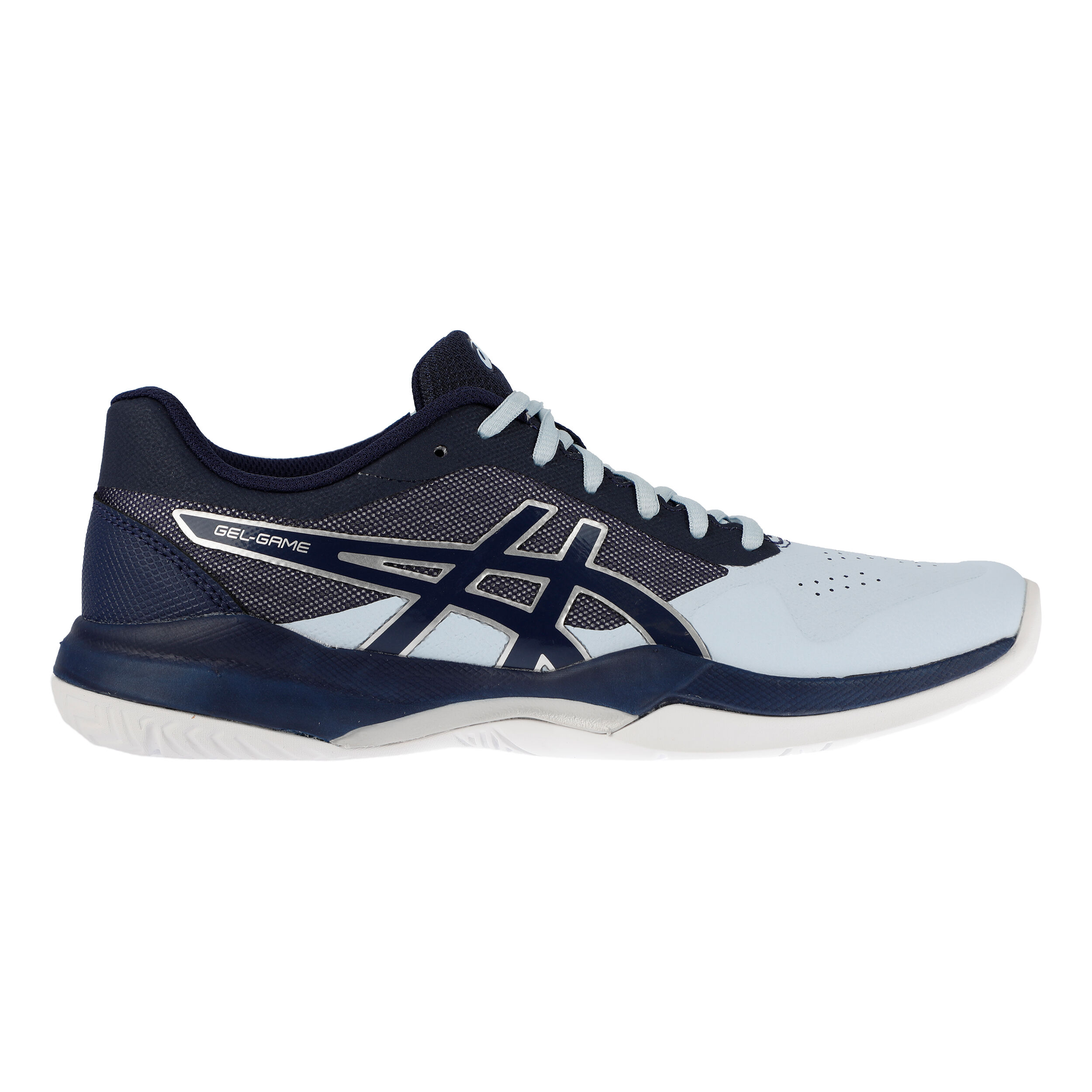 Gel Game 7 Allcourtschuh Damen Dunkelblau Hellblau