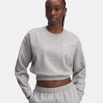 Under Armour Bekleidung Under Armour Rival Fleece Piped Crew Sweatshirt Damen-Hellgrau