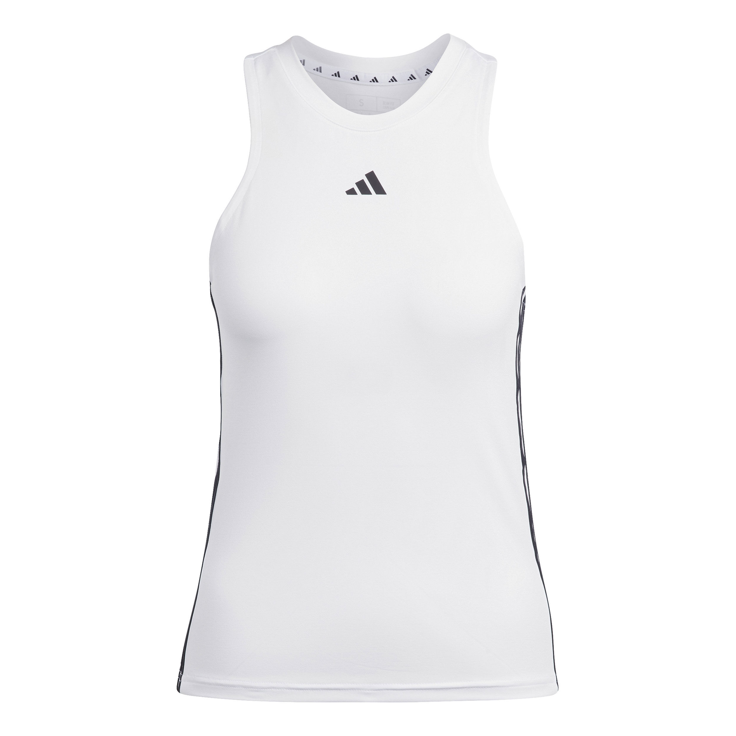 Essentials AEROREADY Train Regular 3 Stripes Tank Top Damen WeiB Schwarz