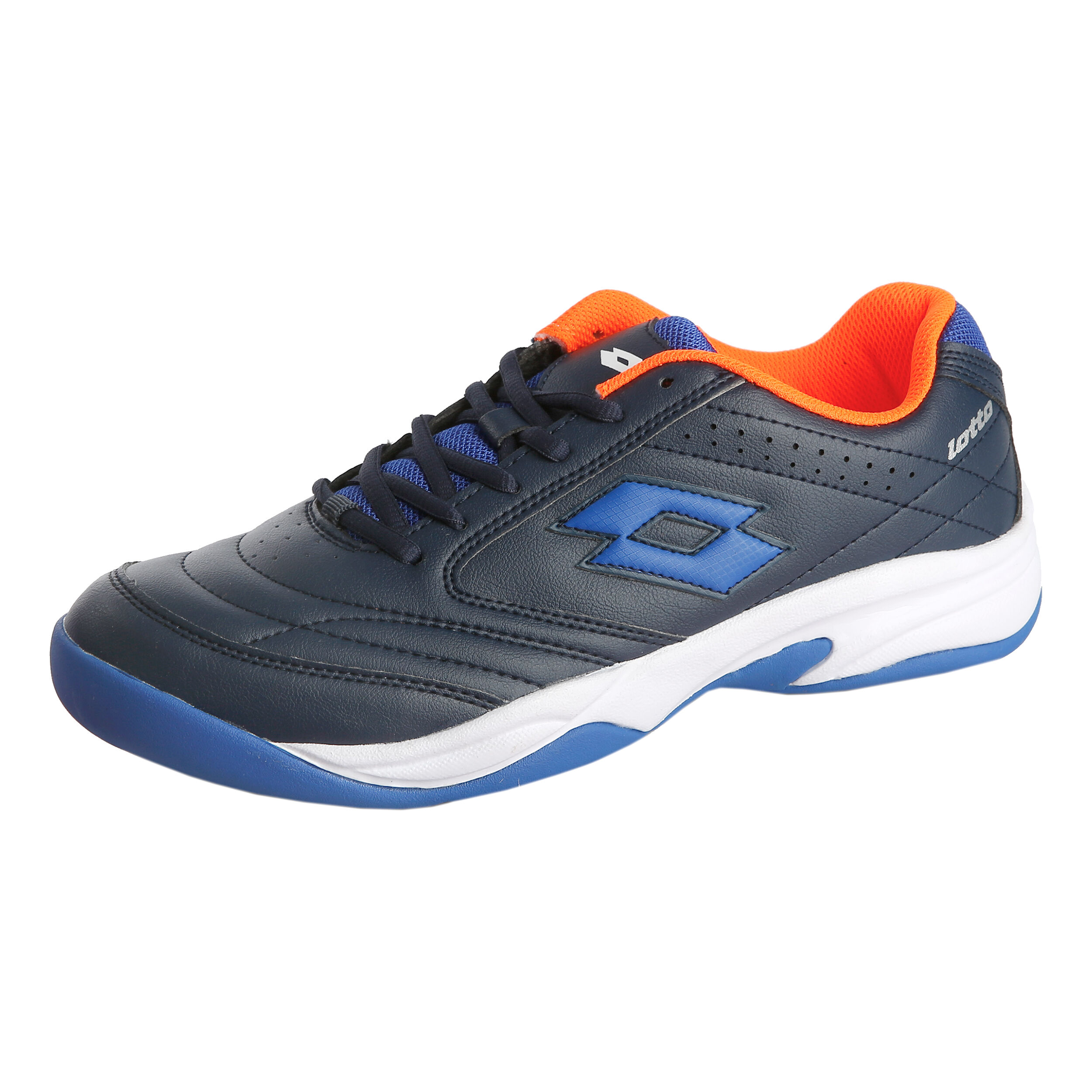 Lotto Herren Court Logo Viii Si Indoor  Tennis Teppichschuh Dunkelblau EU NEU 