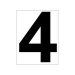 Tegra Platzbedarf Tegra Platzziffer 4 Schild-Weiß,Schwarz