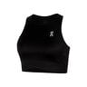 Court Crop Tank-Top Damen-Schwarz