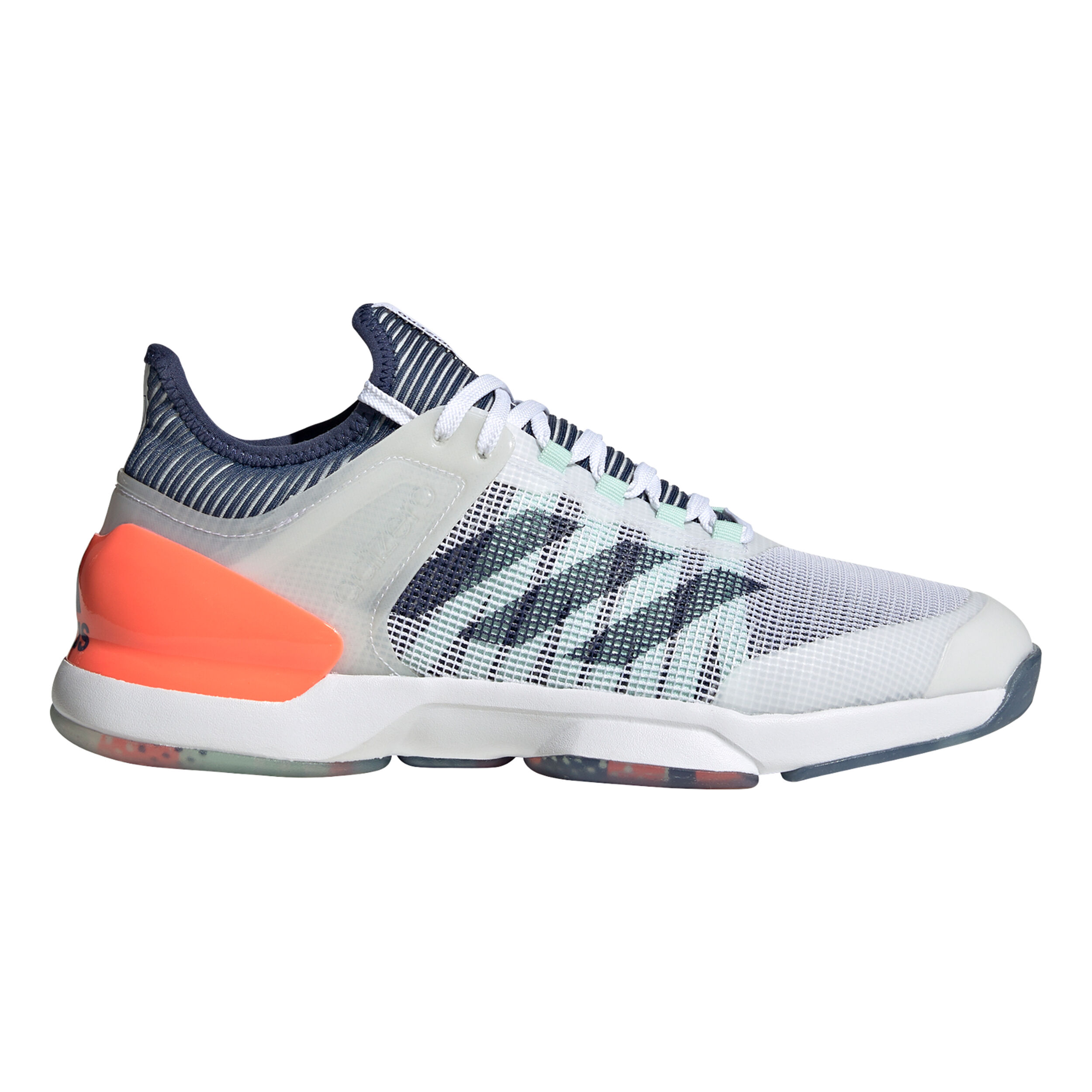 Adizero Ubersonic 2 Allcourtschuh Herren WeiB Dunkelblau