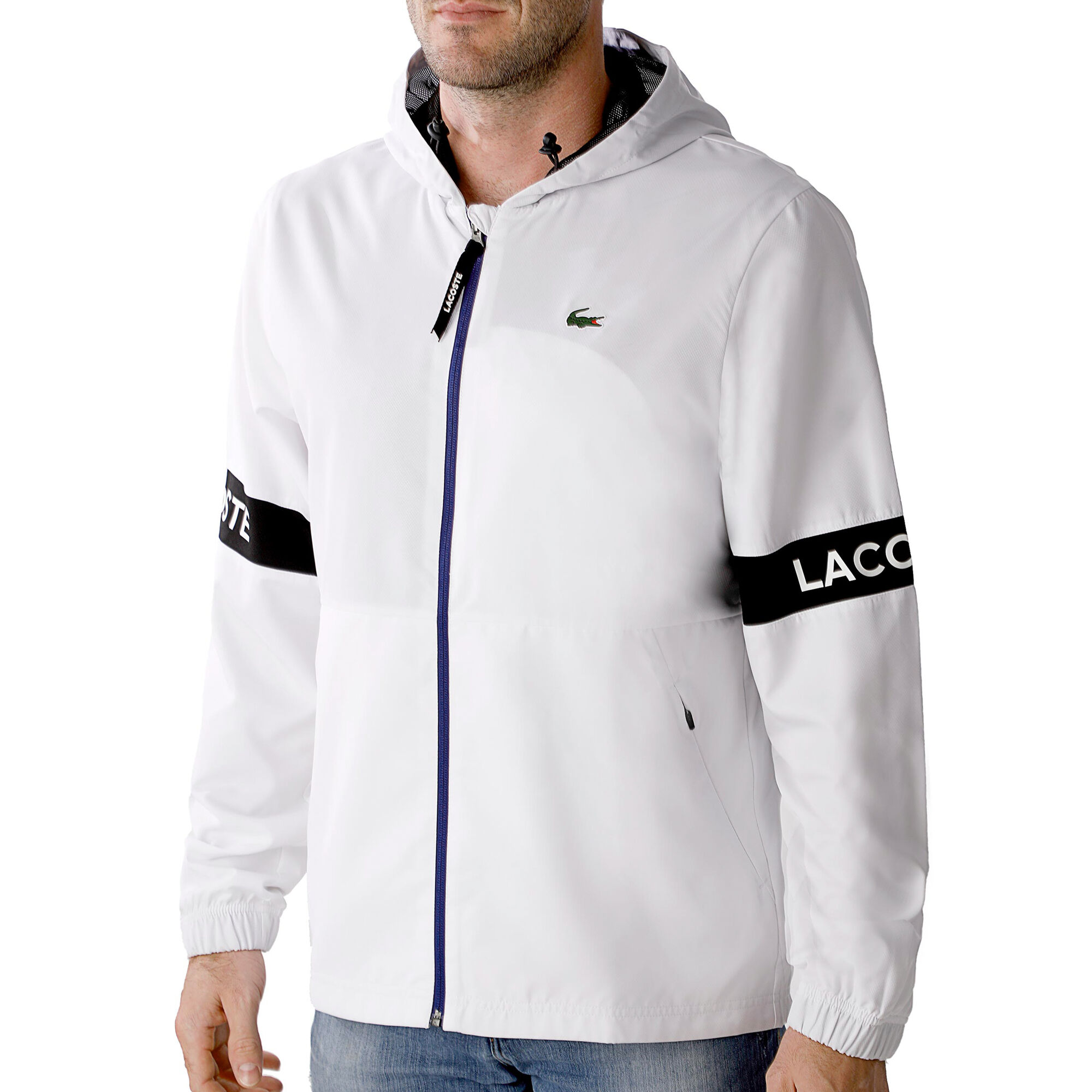 Lacoste Trainingsjacke Herren Weiß, Schwarz Point | kaufen DE Tennis online