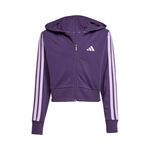 adidas Bekleidung adidas 3Stripes Full-Zip Crop Trainingsjacke Mädchen - lila, flieder