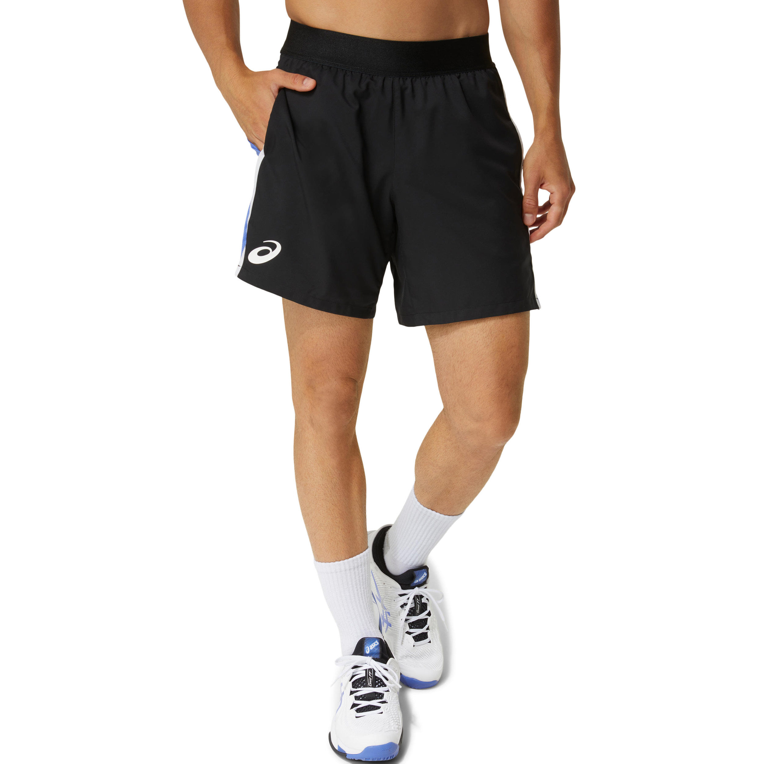 Match 7in Shorts Herren Schwarz Blau